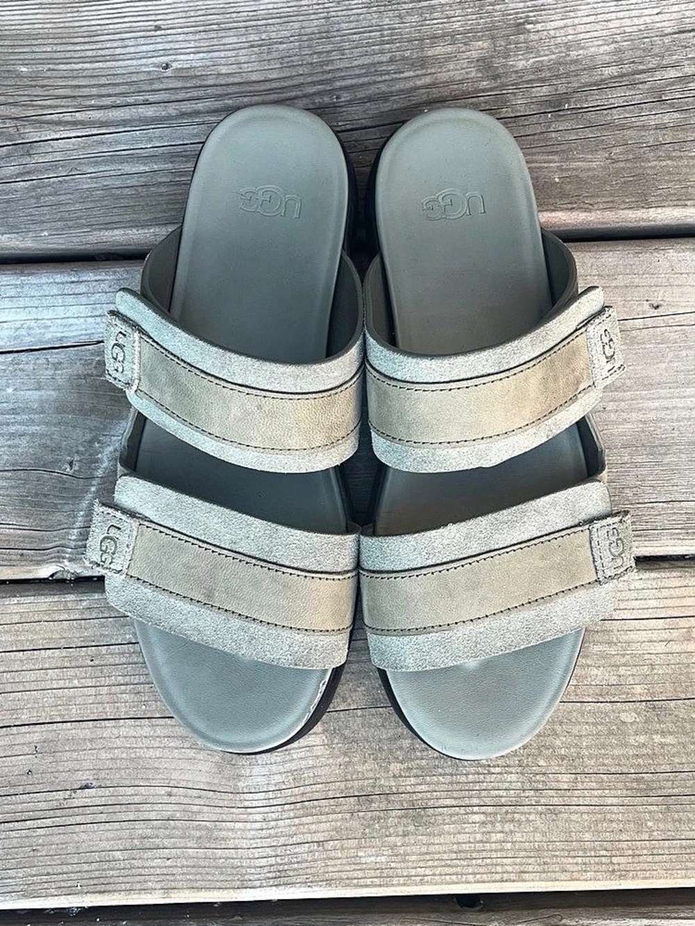 UGG Zayne Slide II Women's Gray Double Strap Sandals